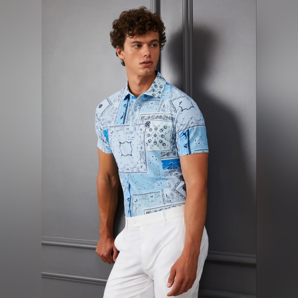G/Fore Bandana Tech Pique Slim Fit Polo
